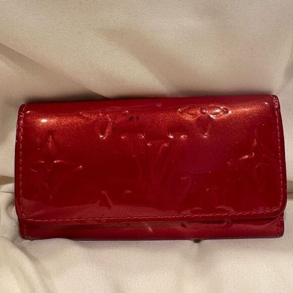 Louis Vuitton Red Monogram Patent Leather Keyring Case Key Holder - Picture 1 of 11